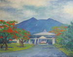 Mt. Arayat and Old Clark Gate (oil)